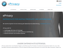 Tablet Screenshot of eprivacy.eu